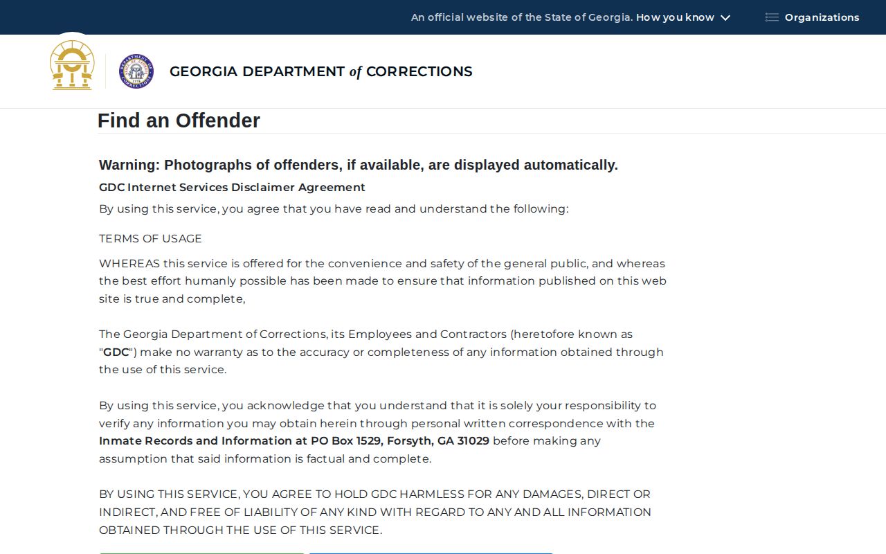 Telfair County released inmate GDC offender search